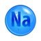 Mineral Sodium or Natrium capsule Na. Vector icon for health.