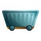 Mineral wagon cart icon, cartoon style