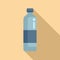 Mineral water bottle icon flat vector. Drinking machine supply