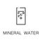 Mineral water flat icon or logo for web design.