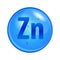 Mineral Zinc capsule. Vector icon for health.