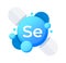 Minerals Selenium Se and Vitamin for health. Chemical element of periodic table