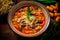Minestrone - Hearty vegetable soup with beans, pasta, and herbs