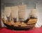 Ming Dynasty Antique Treasure Boat Vessel Ship Model Wooden Boats Trading Goods Sailboat Junk Sail Transportation Vehicle
