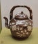 Ming Dynasty Water Vessel Yixing Teapot Ewer Overhead Handle Design Painted Floral Terracotta Pot Antique Purple Clay Pot Flower