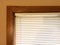 Mini blinds wood window frame