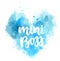 Mini boss handwritten lettering on watercolor heart