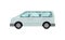 Mini bus for passengers. Airport service car. Automobile and transportation theme. Flat vector icon