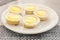 Mini cakes with yellow filling