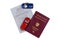 Mini cars, Austrian passport on International Driving Permit, mo