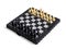 Mini chess folding magnetic board with plastic pieces