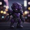 Mini Chibi Mecha Robot - Purple Myrmidon Armor