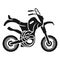 Mini cross bike icon, simple style