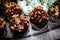 Mini Cupcakes and Chocolate Cake Pops on a Silver Tray