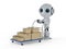 Mini delivery robot with trolley