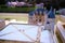 Mini Europe in Brussels, Tilt-shift panoramic view of capitals and miniature building