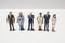 Mini figures of business on white back ground