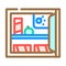 mini fridge garage tool color icon vector illustration