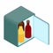 Mini fridge isometric 3d icon