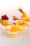 Mini fruit tarts choice creamy desserts