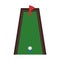 Mini golf icon in flat style vector