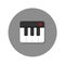 Mini Keyboard Synth Icon Vector Illustration Graphic