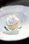 Mini lemon tarts on dish Close-up