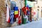 Mini market grocery store international flags, Bethlehem