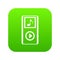 Mini MP3 portable player icon digital green
