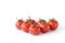 Mini panicle tomatoes on white background
