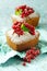 Mini pound cakes with red currant