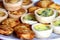 Mini Quiche platter-Stock photos