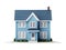 Mini residential house on white background.Real estate concept