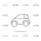 Mini small urban city vehicle line icon. Detailed set of cars icons. Premium graphic design. One of the collection icons for websi