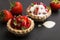 Mini tartlet with fruit and cream