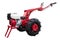 Mini tractor. Cultivator. Isolated image