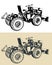 Mini tractor illustrations