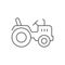 Mini tractor line outline icon