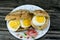 Mini traditional Egyptian flat bread with wheat bran and flour, small Aish Baladi or small bread stuffed and filled with slices of