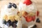 Mini-trifles with fresh berries