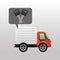 Mini truck keys vehicle icon design