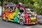 Mini van with colourful cartoon painting