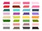 Mini washi tape strips colorful vector collection