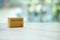 Miniature cardboard box. Online shopping