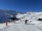 A miniature cemetery covered with fresh snow next to Arosa\'s mountain chapel (Das Bergkirchli Arosa)