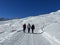 A miniature cemetery covered with fresh snow next to Arosa\'s mountain chapel (Das Bergkirchli Arosa)