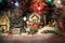 Miniature Christmas Village background