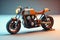 Miniature Classic Motocycle in 3D Render