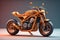 Miniature Classic Motocycle in 3D Render