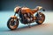 Miniature Classic Motocycle in 3D Render